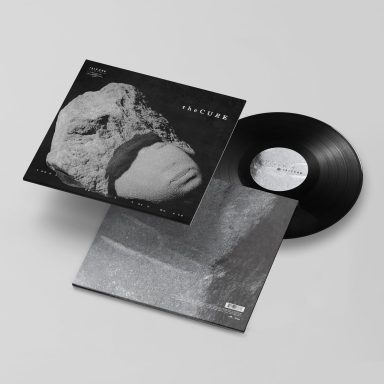 Portada de álbum en vinilo con imagen artística y disco negro.